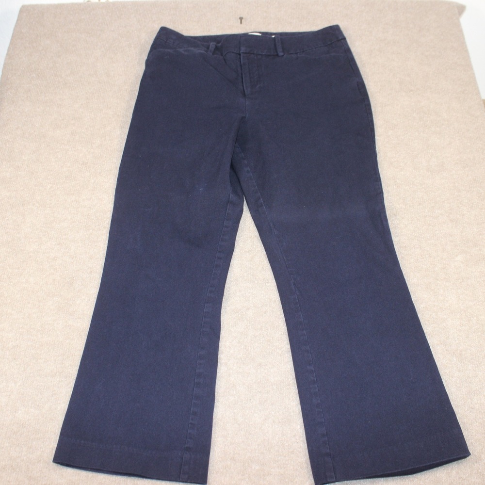 A New Day Navy Blue Stretch Flare Ankle Dress Pants Size 8 RN17730